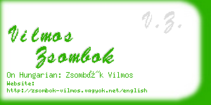 vilmos zsombok business card